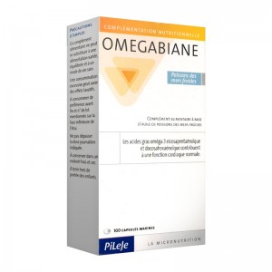 Pileje Complémentation Nutritionnelle Omegabiane - Poissons des Mers Froides - 100 Capsules 3401576639798