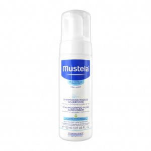 Mustela Shampooing Mousse Nourrisson - 150 ml Peau normale Nouveau-né, bébé et enfant Prévient et élimine les crûtes de lait Ne pique pas les yeux Sans paraben