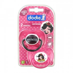 Dodie 2 Sucettes Anatomiques Silicone 18+  "Princesse" 3700763503257