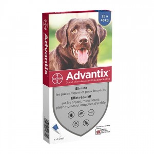 Advantix Pipettes Antiparasitaires Grand Chien (25 à 40kg) - 6 Pipettes 4007221020998