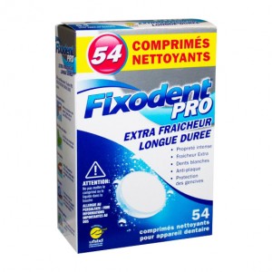 Fixodent Pro Comprimés Nettoyants Pour Prothèse Dentaire - 54 Comprimés Extra fraîcheur Longue durée 5011321652392