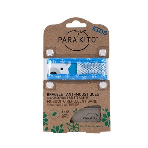 Parakito Bracelet Enfant Polar Bear Rechargeable Anti-Moustiques avec 2 Recharges 8594179653249