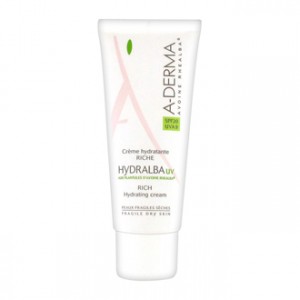 Aderma Hydralba UV - Crème Hydratante Riche SPF20 40 ml Hydrate, rééquilibre et protège  Pour peaux fragiles et sèches Sans paraben