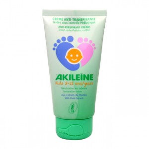 Akileïne Crème Anti-Transpirante Kids 3 - 12 ans 75 ml Neutralise les odeurs Adaptée à la peau des enfants