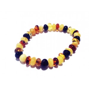 Bracelet d'Ambre Multi - Elastique