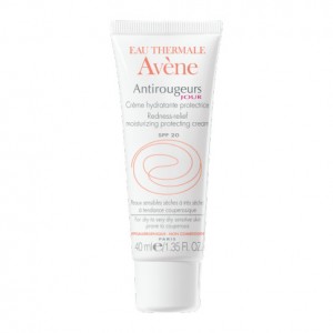 Avène Antirougeurs Jour - Crème Hydratante Protectrice SPF20 - 40 ml Peaux sensibles à très sèches à tendance couperosique Hypoallergénique 3282779310628