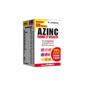 Azinc - Forme et Vitalité - Riche en Vitamine D - 60 Gélules