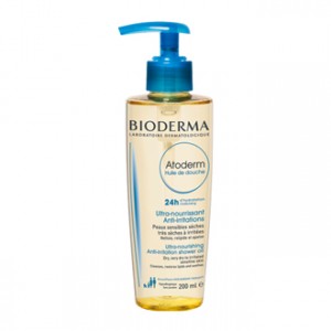 Bioderma Atoderm - Huile de douche 200 ml 24H d'hydratation Ultra nourrissant et anti-irritations Pour peaux sensibles sèches très sèches à irritées Nettoie, relipide et apaise Pour toute la famille