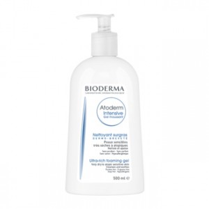 bioderma atoderm intensive gel moussant 500 ml nettoyant surgras peaux sensibles tres seches a atopiques nettoie et apaise