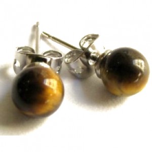 Boucles d'Oreilles Oeil de Tigre