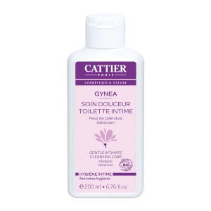 Cattier Gynea - Soin Douceur Toilette Intime BIO - 200 ml BIO Fleur de calendula et géranium Hygiène intime