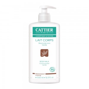 Cattier Lait Corps BIO - 500 ml Beurre de coco et vanille Adoucissant 3283950911160