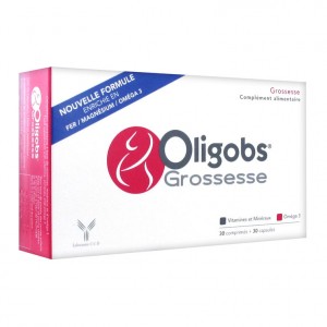 CCD Oligobs Grossesse NOUVELLE FORMULE 30 comprimés + 30 capsules Enirchi en fer, magnésium et oméga 3