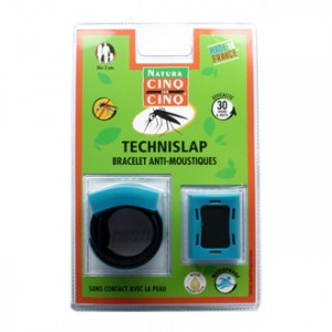 Cinq sur Cinq Natura TechniSlap Bracelet Anti-Moustiques Bleu