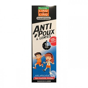 Cinq sur Cinq Natura - Shampooing Anti Poux & Lentes 100 ml Avec Peigne Avec applicateur Sans insecticide chimique 100% efficace à partir de 36 mois