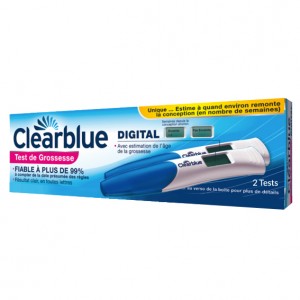 Test de Grossesse Clearblue Digital Boite de 2 Tests