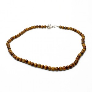 Collier Oeil de Tigre Perles Rondes