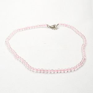 Collier Quartz Rose Perles Rondes