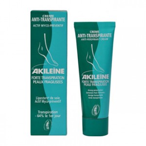 Akileine Crème Anti-Transpirante 50 ml Pieds à forte transpiration sujets aux mycoses