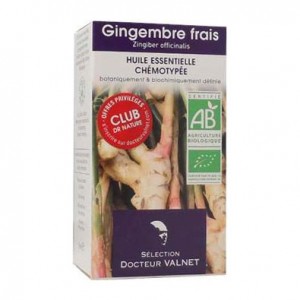 Dr Valnet Huile Essentielle Gingembre Frais BIO - 5 ml Huile essentielle chémotypée Zingibier Officinalis Digestive, fatigue