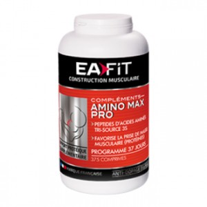 EA Fit Amino Max Pro 375 Comprimés Acide aminés 3S Favorise la prise de masse musculaire