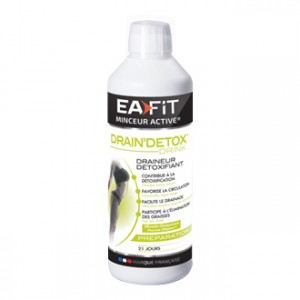 EA Fit Drain Détox 500 ml Drainant et détoxifiant Favorise la circulation Facilite le drainage Programme 21 jours