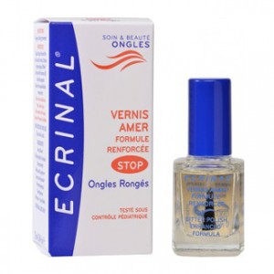 ecrinal vernis amer formule renforcée ongles rongés 10 ml soin & beauté ongles