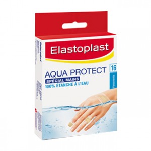 elastoplast aqua protect special mains 100% étanche à l'eau 16 pansements