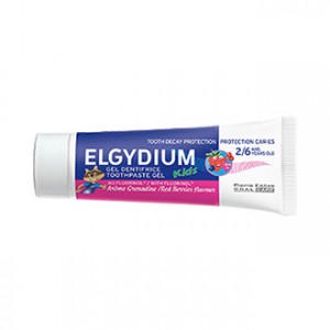 Elgydium Dentifrice Protection Caries Kids 50 ml Arôme Grenadine hygiène dentaire de 2 à 6 ans