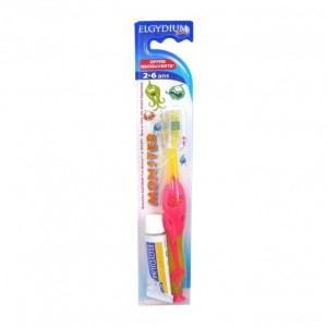 Kids - Brosse à Dents 2/6 ans Monster OFFRE DÉCOUVERTE 1 elgydium kids banane 7 ml OFFERT