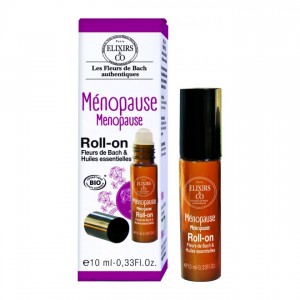 Elixir & Co Roll-On - Ménopause - 10 ml BIO Fleurs de bach & huiles essentielles Pour les femmes dont le sommeil est irrégulier, les bouffées de chaleur trop présentes, et dont le corps évolue