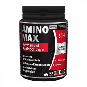 Eric Favre Amino Max 120 Gélules Recharge en acides aminés 3 sources d'acides aminés Soutien immunitaire Résistance physiologique 2300 mg par prise 1 mois