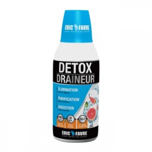 Eric Favre Detox Draineur Saveur Agrumes - 500 ml Élimination grâce à l'hibiscus Purification grâce au bouleau Digestion grâce au bouleau