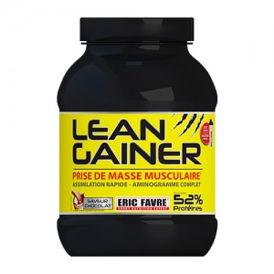 Eric Favre Lean Gainer - Saveur Chocolat - 750gr Prise de masse musculaire Assimilation rapide Aminogramme complet 52% de protéines