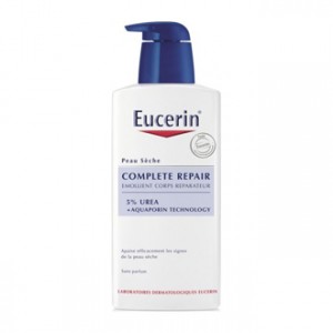 Eucerin Complete Repair Emollient Réparateur 5% Urée 400 ml Émollient réparateur Peau sèche Sans parfum et sans colorant