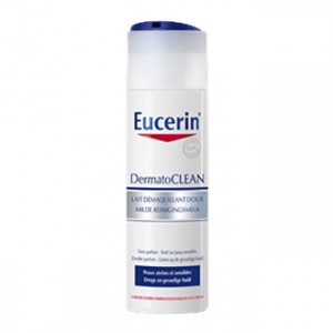 Eucerin DermatoCLEAN - Lait Démaquillant Doux 200 ml Pour peaux sèches et sensibles Démaquille votre peau