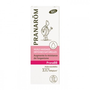 Pranarôm PranaBB - Huile de massage - Défenses naturelles BIO 10 ml Augmente la résistance de l’organisme Dès 3 mois