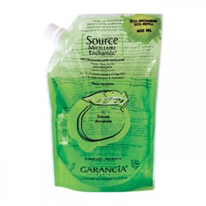 Garancia Source Micellaire Enchantée - Recharge Eau Démaquillante Micellaire Amande 100 ml Eau démaquillante sans rinçage Peaux sensibles Visage, yeux et lèvres Sans paraben