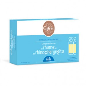 Gifrer Physiologica Septinasal Lavage du Nez Rhume et Rhinopharyngite 20 Dosettes