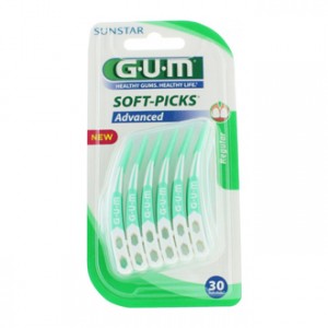 GUM Soft-Picks - REGULAR - 30 Softs-picks Grip en caoutchouc Boite de transport OFFERTE