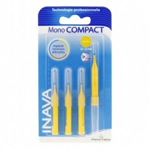 inava mono compact brossettes 4 unites espace interdentaire etroits 2,5 2,2 mm hyperpara