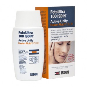 ISDIN FotoUltra - Active Unify Fusion Fluid Color SPF50+  -  50 ml Clarifie et unifie le teint DP3-Unify Complex Très haute protection
