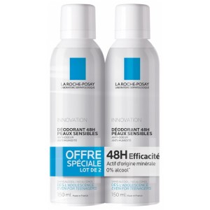 DÉODORANT LOT*2 DÉODORANTS 48H Peaux Sensibles Aérosol 2*150 ml