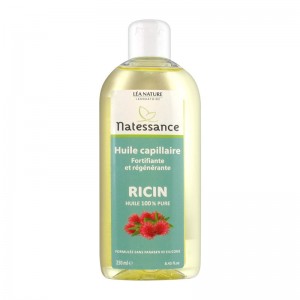 Natessance Huile Capillaire Ricin - 250 ml Fortifiant et régénérant Huile 100% pure Formulée sans paraben et sans silicone