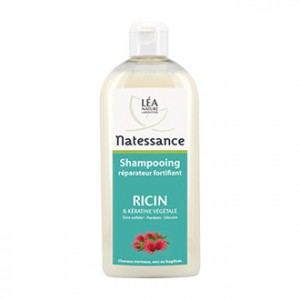 léa nature natessance shampooing réparateur fortifiant ricin et kératine végétale 500 ml pour cheveux normaux secs fragilisés soin capillaire hyperpara