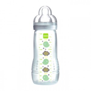 Mam Biberon 2ème âge 6+ Mois 330 ml Tétine ultra-douce, 0% BPA, débit ultra rapide