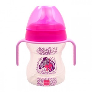 Tasse d'Apprentissage Comme Un Grand 190 ml 6+Mois Rose, Sans BPA, embout souple, transition entre le biberon et le verre