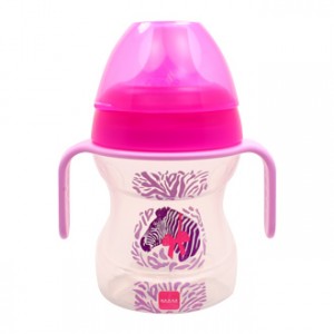 Tasse d'Apprentissage Comme Un Grand 190 ml 6+Mois Rose, Sans BPA, embout souple, transition entre le biberon et le verre