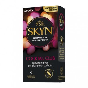 Manix Skyn Cocktail Club 9 Préservatifs Entièrement parfumé Parfums inspirés des plus grands cocktails Sans latex