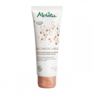 Melvita Nectar de Miels - Crème Mains Réconfortante 75 ml Pour peaux très sèches et sensibles Miel de thym Soin nutrition extrême BIO